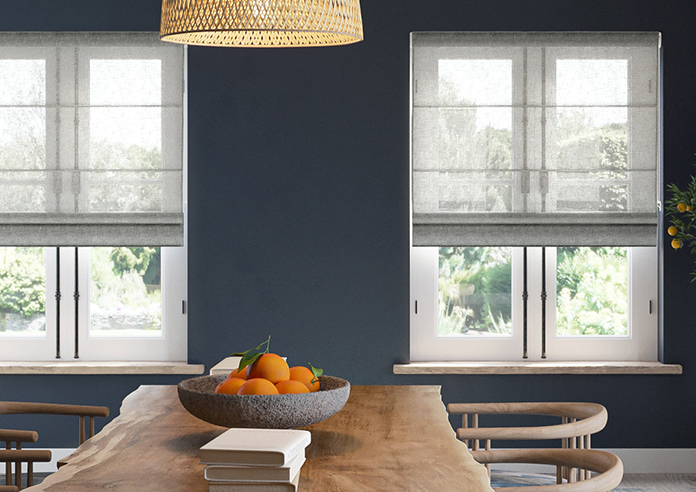 Kalahari Voile, Cool Grey - Motorised Roman Blind - Image 3